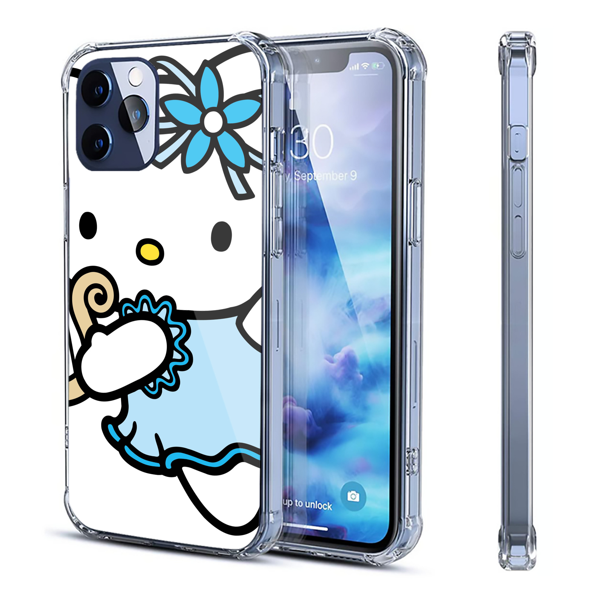 （画像用） Hello Kitty ハローキティ 【iPhone 12シリーズ対応】透明スマホケース（クリアソフトケース）